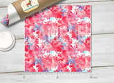 Watercolor Flower Patterned Adhesive Vinyl 039